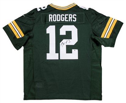 Aaron Rodgers Signed Green Bay Packers Home Jersey (Steiner)
